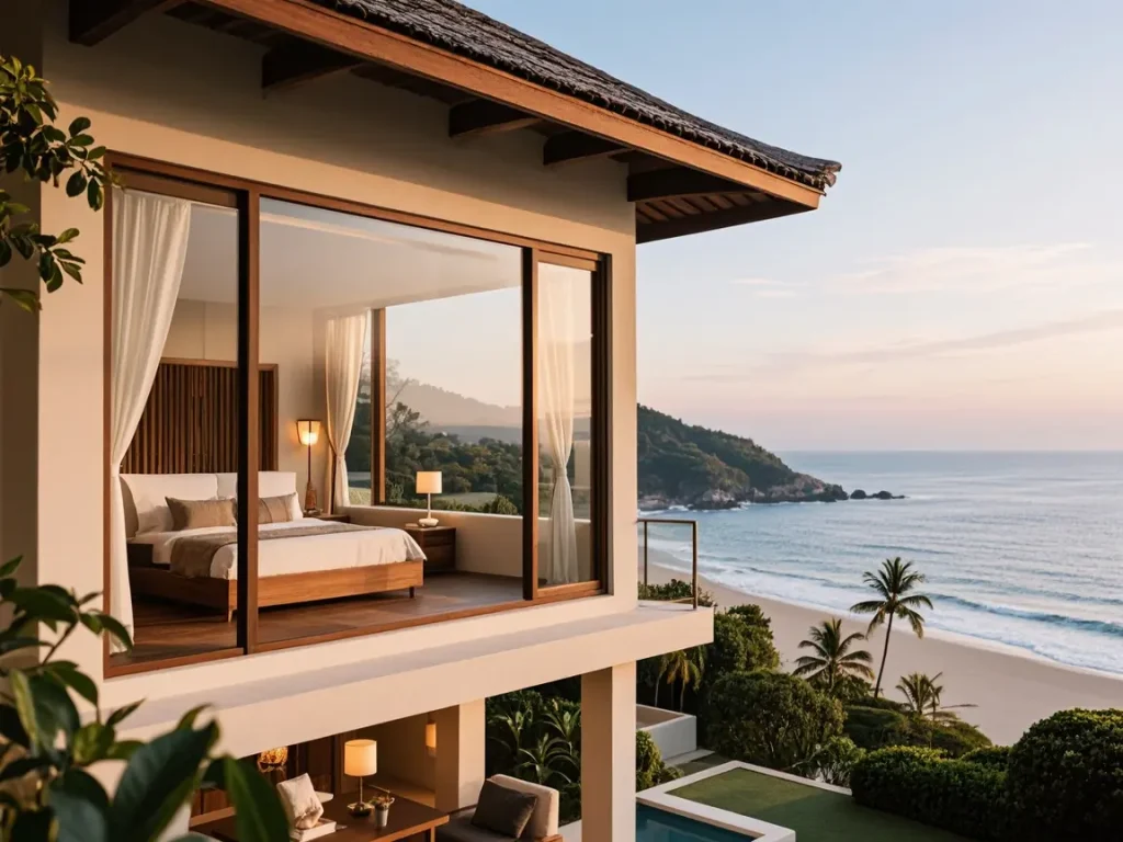 Heizey windows installation at beachfront resort in Vietnam